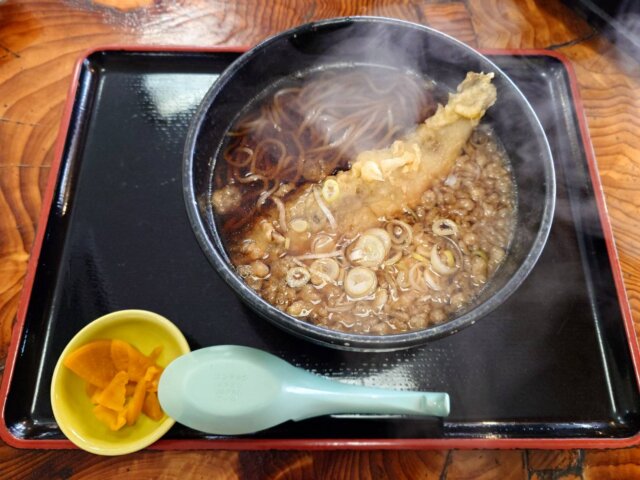 鮎天そば