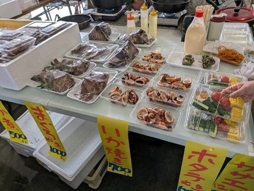 鼠ヶ関イカ・マグロまつり　屋台コーナー1