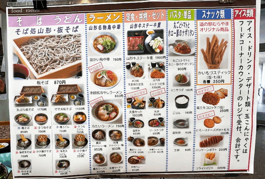 フードコート メニュー