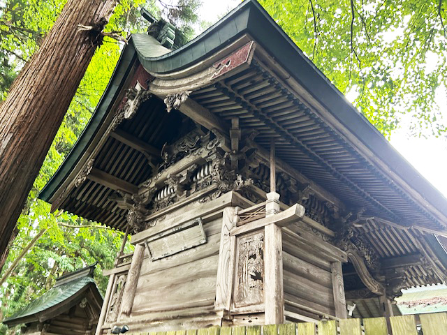 山形県南陽市熊野大社の本殿裏3羽のうさぎ