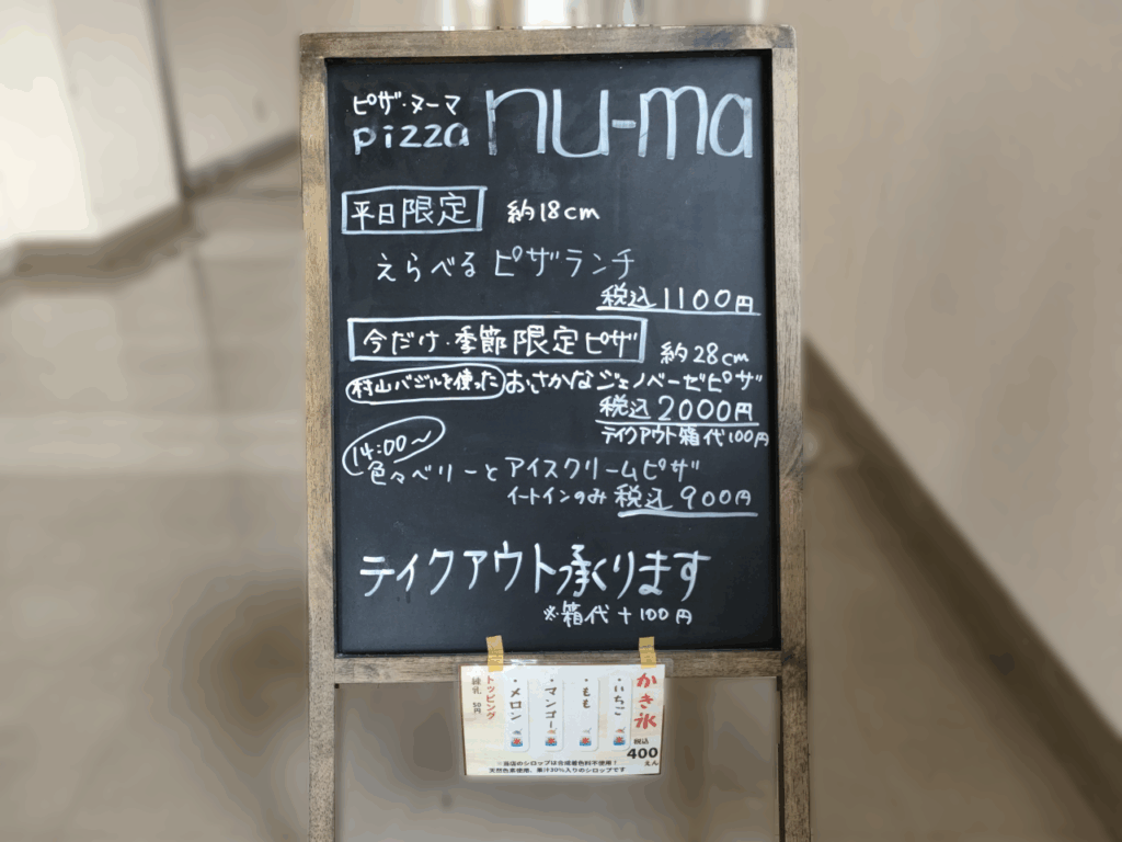 ピザ・ヌーマの看板
