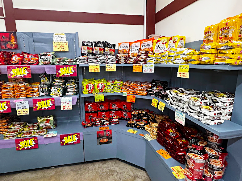 道の駅とざわ_高麗館_陳列　韓国ラーメン