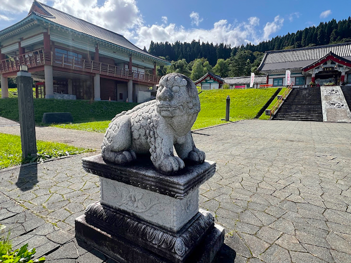 道の駅とざわ_高麗館_韓国の狛犬