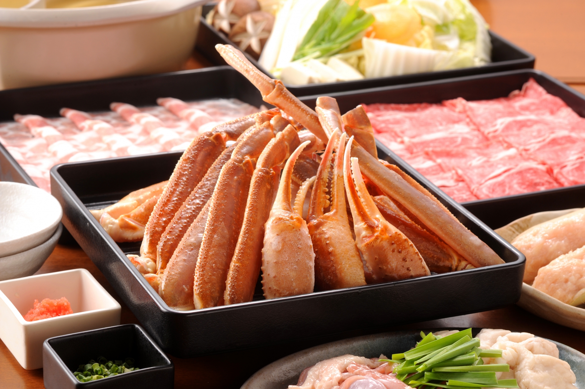 カニのコース料理