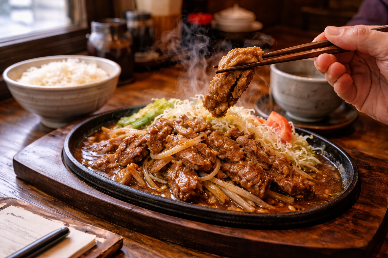 【庄内町余目】和牛料理はんだの口コミ・評判まとめ｜地元ブロガーゆーぼーさんが牛の細切りソテーランチを実食レビュー アイキャッチ