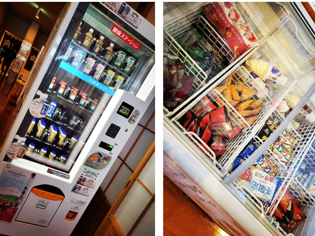 ドリンクやアイスの販売コーナー