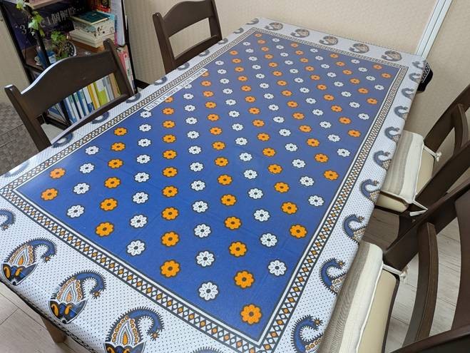 ティンガティンガ原画展_ブルーのカンガ