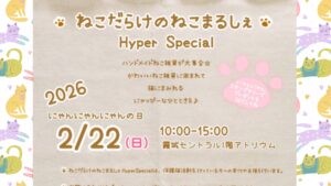 【2/22イベント情報】山形市 ねこだらけのねこまるしぇ アイキャッチ