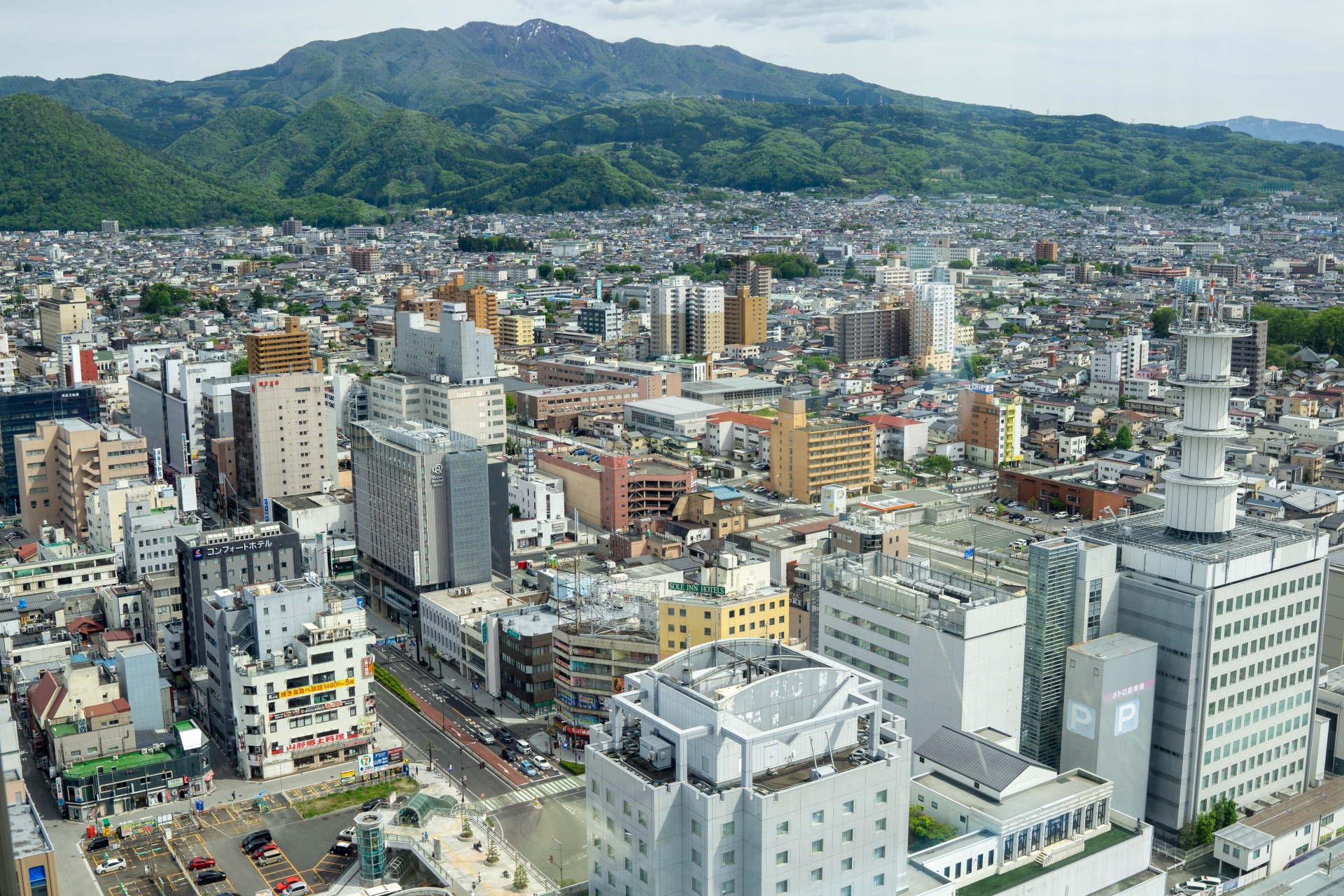霞城セントラルからの展望
