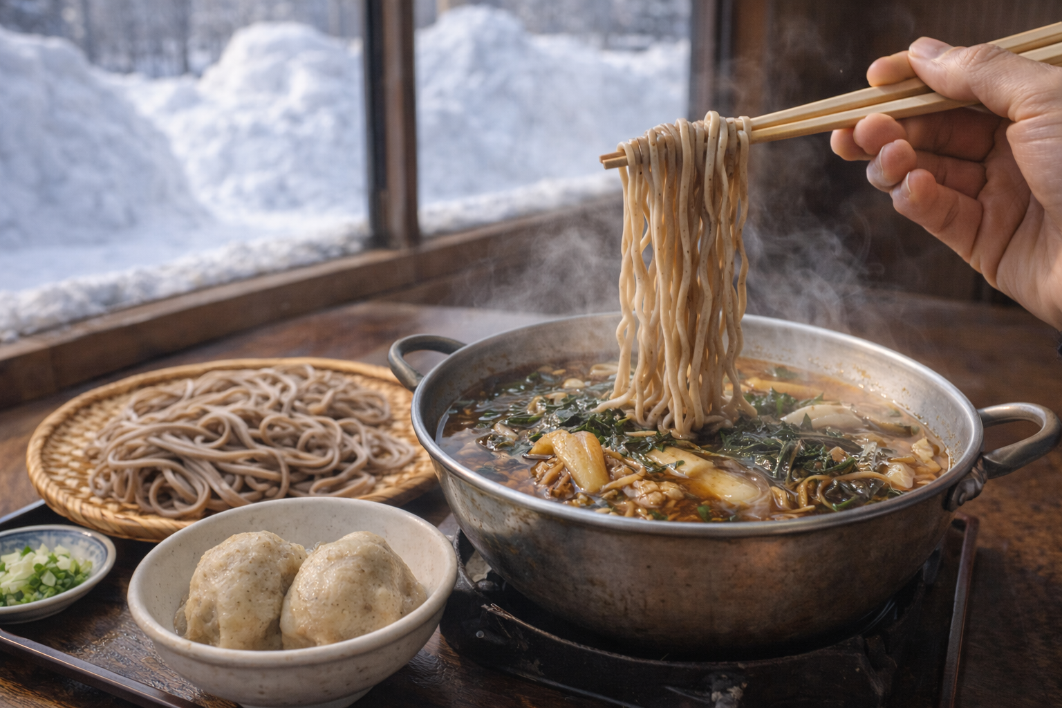 【山形県西川町】六十里越ドライブインの口コミ・評判・レビュー｜月山山菜そば（ハット付）を地元ブロガーむらさんが実食 アイキャッチ