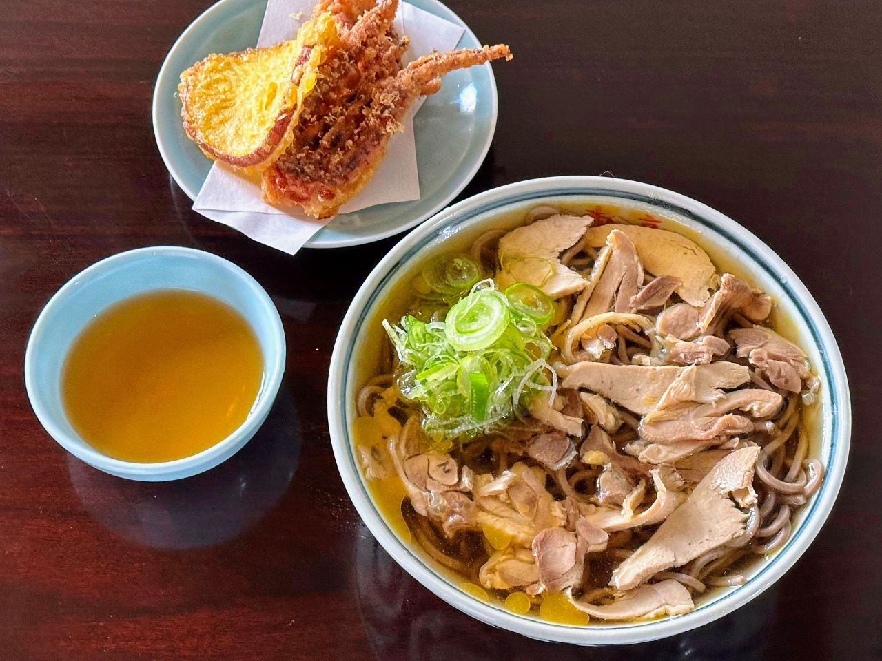 東亭のげそ天肉そば2