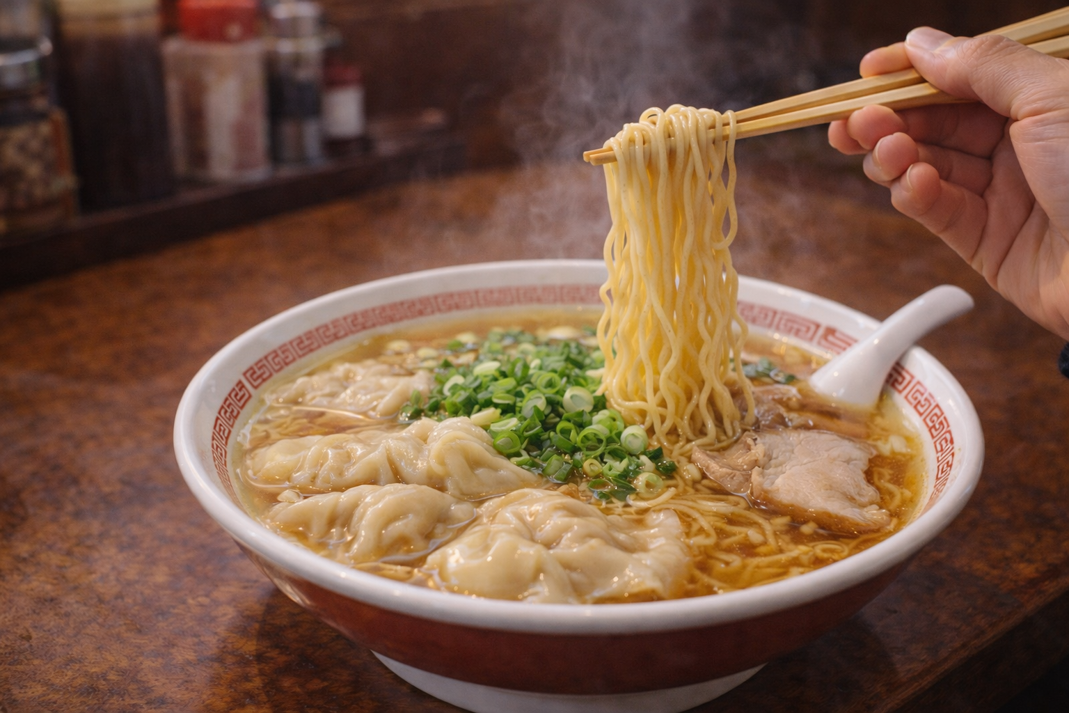 【酒田市千石町】ラーメンショップ半月の口コミ・評判・レビュー｜地元ブロガーゆーぼーさんが優しい出汁が沁みるワンタンメンを実食 アイキャッチ