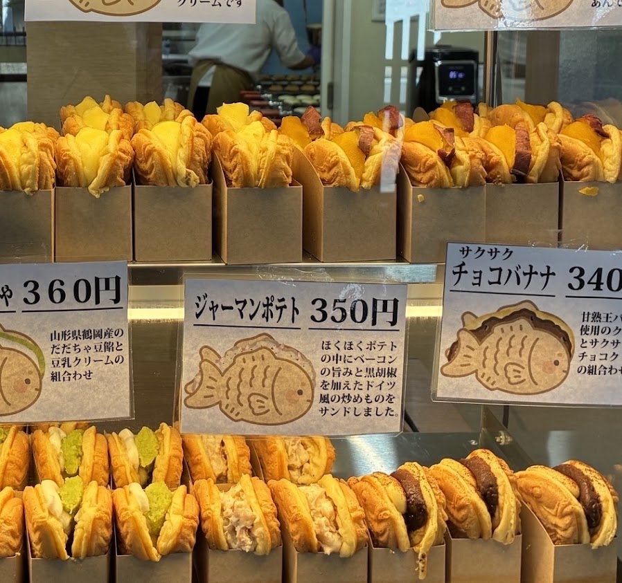 間近で見るとボリューム満点のたい焼き
