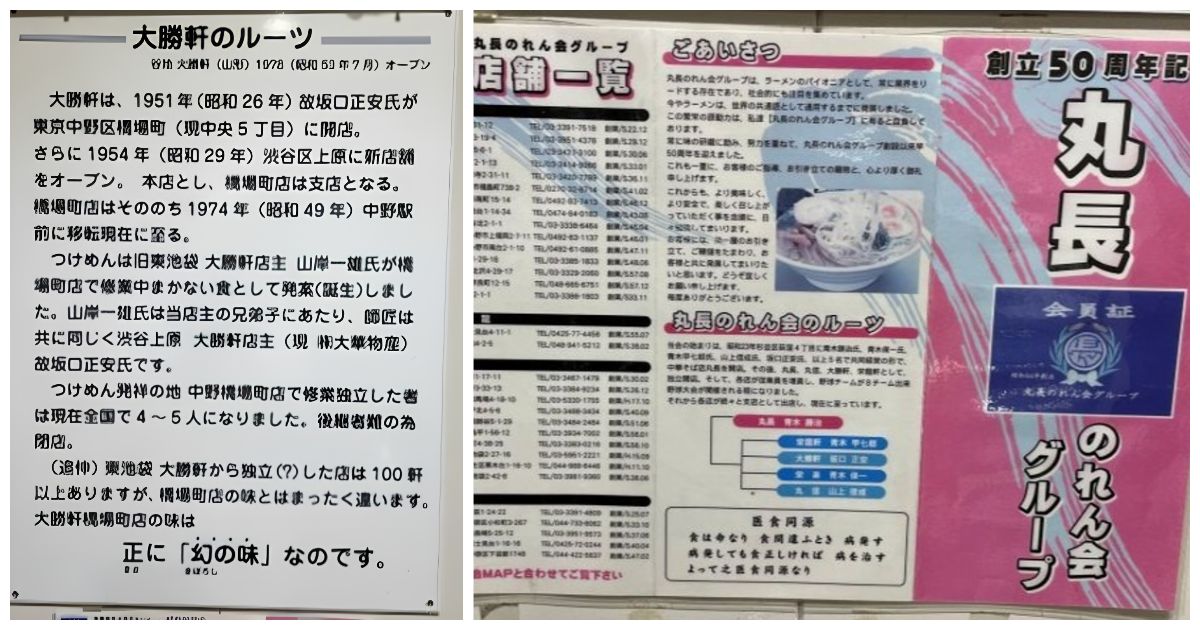 大勝軒の店内パネル2